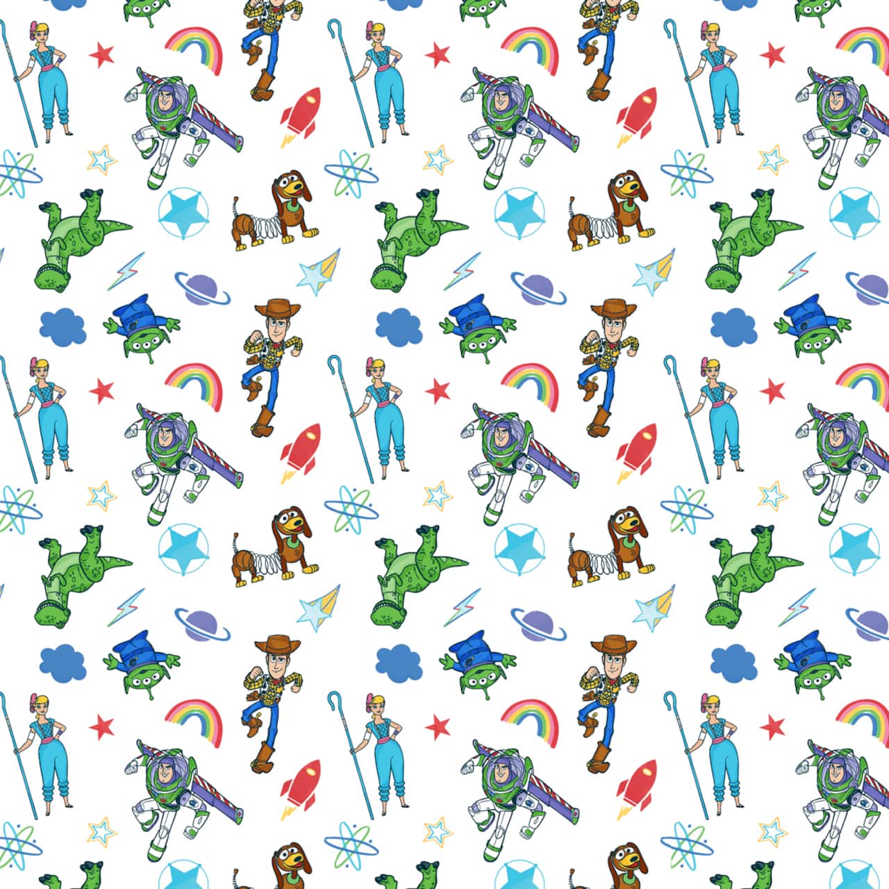 Disney Pixar Toy Story Characters Cotton Fabric